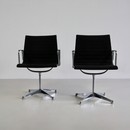 PAIR of Very Early EAMES Aluminium Chairs, 1950's