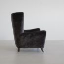 Paolo BUFFA Wingback Chair, Italy 1950s