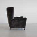 Paolo BUFFA Wingback Chair, Italy 1950s