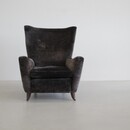 Paolo BUFFA Wingback Chair, Italy 1950s