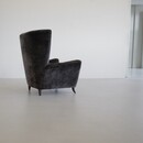 Paolo BUFFA Wingback Chair, Italy 1950s