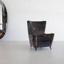 Paolo BUFFA Wingback Chair, Italy 1950s