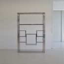 Polished Stainless Steel Library by Willy RIZZO, SIGNED