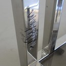 Polished Stainless Steel Library by Willy RIZZO, SIGNED