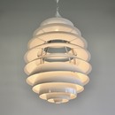 Poul HENNINGSEN & Kurt NORREGARAARD, large pendant 'LP Centrum,' in aluminum, 