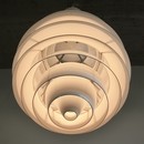 Poul HENNINGSEN & Kurt NORREGARAARD, large pendant 'LP Centrum,' in aluminum, 