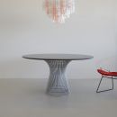 Round Warren PLATNER Dining Table with Stone Top, KNOLL INTERNATIONAL