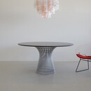 Round Warren PLATNER Dining Table with Stone Top, KNOLL INTERNATIONAL