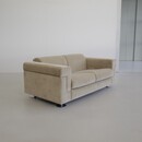 Sand Coloured Two-Seat Sofa D120 by Valeria BORSANI and Alfredo BONETTI, TECNO 1966