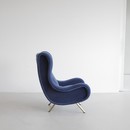 SENIOR Armchair by Marco ZANUSO, Arflex Italy (blue mohair) SENIOR Armchair by Marco ZANUSO, Arflex Italy (blue mohair)