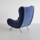 SENIOR Armchair by Marco ZANUSO, Arflex Italy (blue mohair)