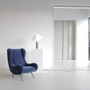 SENIOR Armchair by Marco ZANUSO, Arflex Italy (blue mohair)