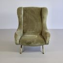 SENIOR Armchair by Marco ZANUSO, Arflex Italy (green velvet)