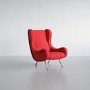 SENIOR Armchair by Marco ZANUSO, Arflex Italy (red upholstery)