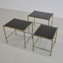 Set of 3 Faux Bamboo Side Tables, France 1960s