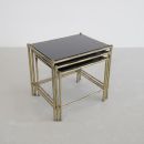 Set of 3 Faux Bamboo Side Tables, France 1960s