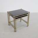 Set of 3 Faux Bamboo Side Tables, France 1960s
