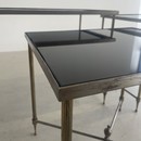 Set of 3 Metal Side Tables, France 1960s