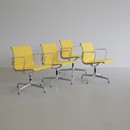 SET of 4 Charles & Ray EAMES Aluminium Office Chairs (108)