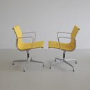 SET of 4 Charles & Ray EAMES Aluminium Office Chairs (108)