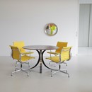 SET of 4 Charles & Ray EAMES Aluminium Office Chairs (108)