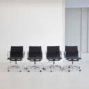 SET of 4 Charles & Ray EAMES Aluminium Office Chairs, VITRA (EA118)