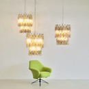 Set of Three Chandeliers by VENINI, 1960's