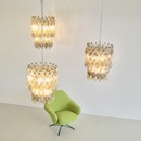 Set of Three Chandeliers by VENINI, 1960's