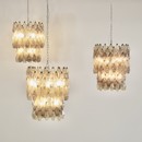 Set of Three Original Chandeliers by Carlo SCARPA for VENINI, 1950's