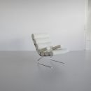 Suede High Back Lounge Chair & Footstool by COR, 1976