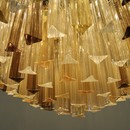 Trilobi Glass Chandelier (clear/ amber), MURANO