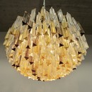 Trilobi Glass Chandelier (clear/ amber), MURANO