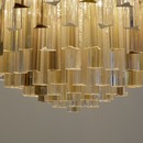 Trilobi Glass Chandelier (clear/ amber), MURANO