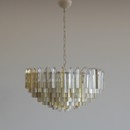 Trilobi Glass Chandelier (clear/ amber), MURANO