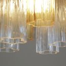 Tronchi MURANO Glass Chandelier (amber, clear, brown), Italy