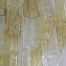 Tronchi MURANO Glass Chandelier (amber &clear), Italy