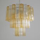 Tronchi MURANO Glass Chandelier (amber/ clear), Italy