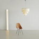Tronchi MURANO Glass Chandelier (amber/ clear), Italy