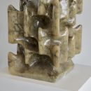 Unique Large Carved Alabaster Table Lamp, 1960s/1970s Italy