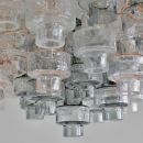 Very large 'Manubri' MURANO Glass Chandelier (clear/ light pink/ smoke).