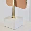 Vintage Table Mirror with Marble Base, Italy 1960's