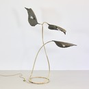 Vintage Three-Leaf Rhubarb Floor Lamp by Tommaso BARBI, 1960's