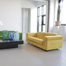 Yellow Two-Seat Sofa D120 by Valeria BORSANI and Alfredo BONETTI, TECNO 1966