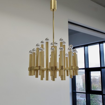 Large Chandelier designed by Angelo BROTTO for ESPERIA, 1960s
