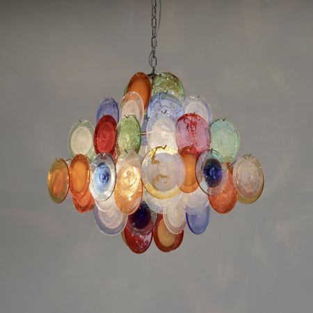 Multi-Colored Murano Glass VISTOSI Chandelier,  1980s
