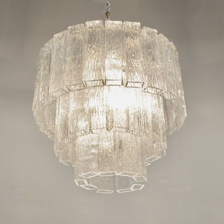 MURANO Glass Chandelier by Fratelli TOSO. Italy 1960s