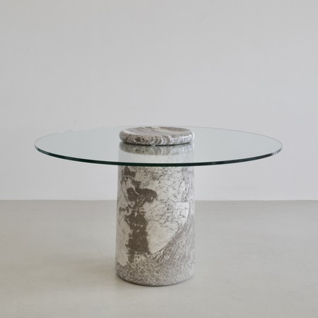 Original Round Dining Table by Angelo MANGIAROTTI for Sorgente dei Mobili, 1975.