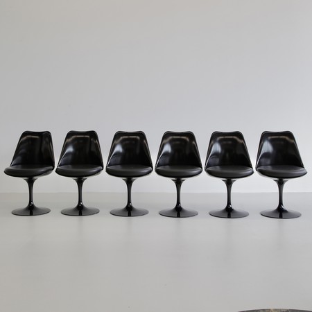 SET of 6 Eero SAARINEN revolving Tulip Chairs, Knoll International
