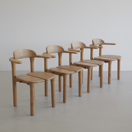 Set of Four Brutalist Armchairs by Erwin Berghammer, 1970s