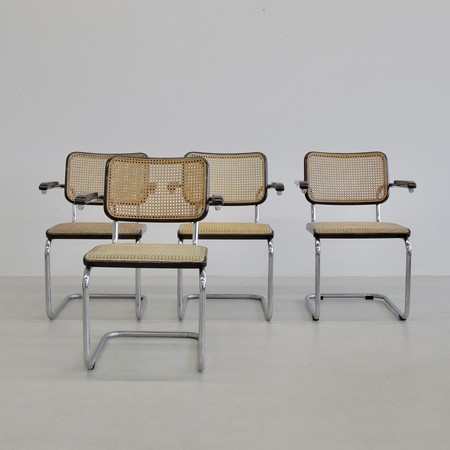 Set of Vintage B64 Cantilever Chairs by Marcel BREUER for THONET, 1979/ 1980